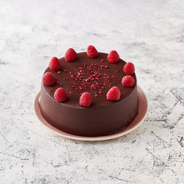 Vegan Chocolate Raspberry Velvet Cake