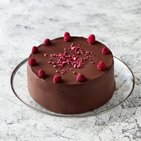 Vegan Chocolate Raspberry Velvet Cake