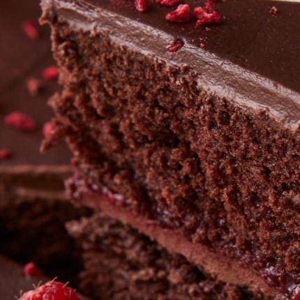 Vegan Chocolate Raspberry Velvet Cake & Konditor