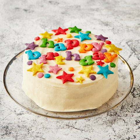 Rainbow Happy Birthday Cake