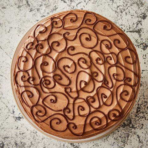 Double Chocolate Curly Whirly Cake