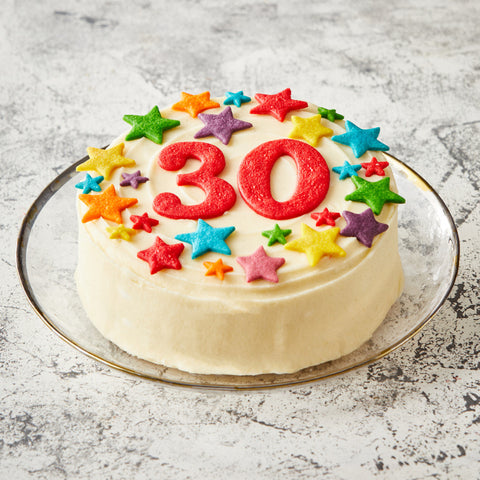 Rainbow Stars Number Cake