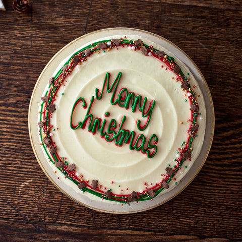Personalised Christmas Sprinkle Cake