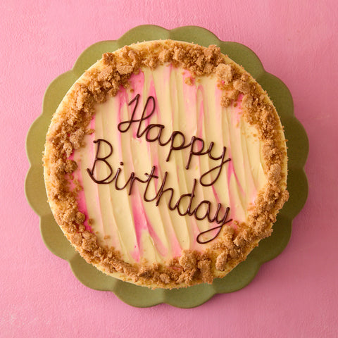 Personalised Rhubarb & Custard Cake