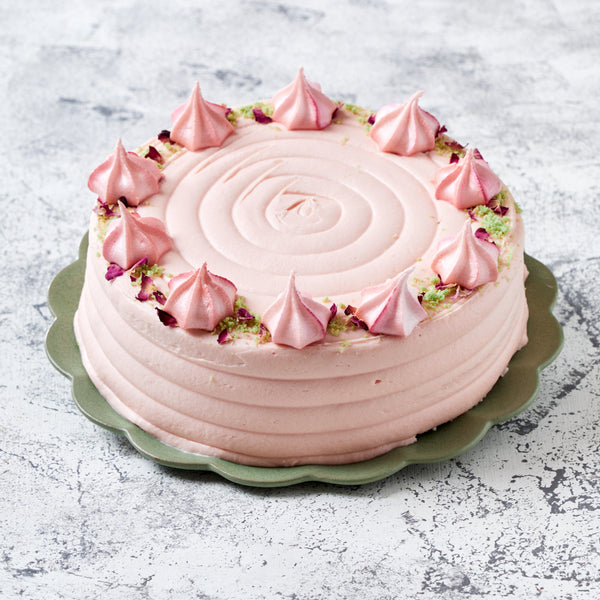 Rhubarb & Rose Cake
