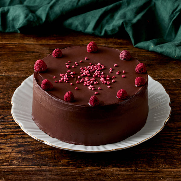 Vegan Chocolate Raspberry Velvet Cake