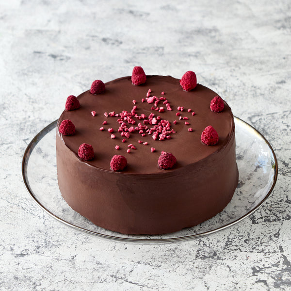 Vegan Chocolate Raspberry Velvet Cake