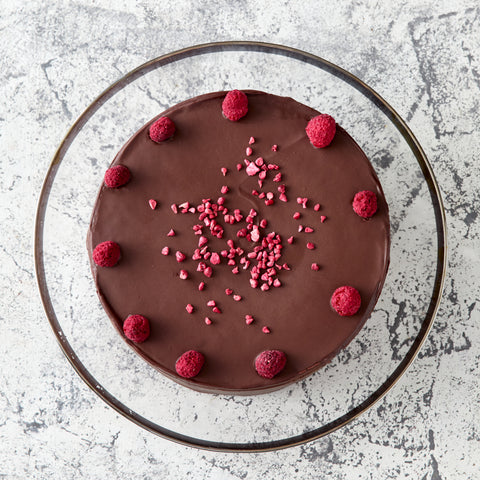 Vegan Chocolate Raspberry Velvet Cake