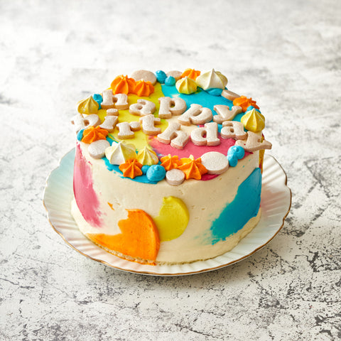 Colour Splash Happy Birthday Cake