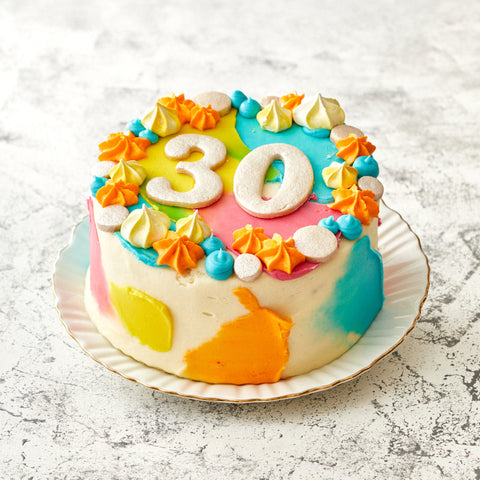 Colour Splash Number Cake