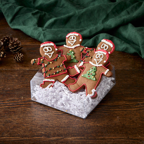 Festive Gingerbread Snowmen Box of 4