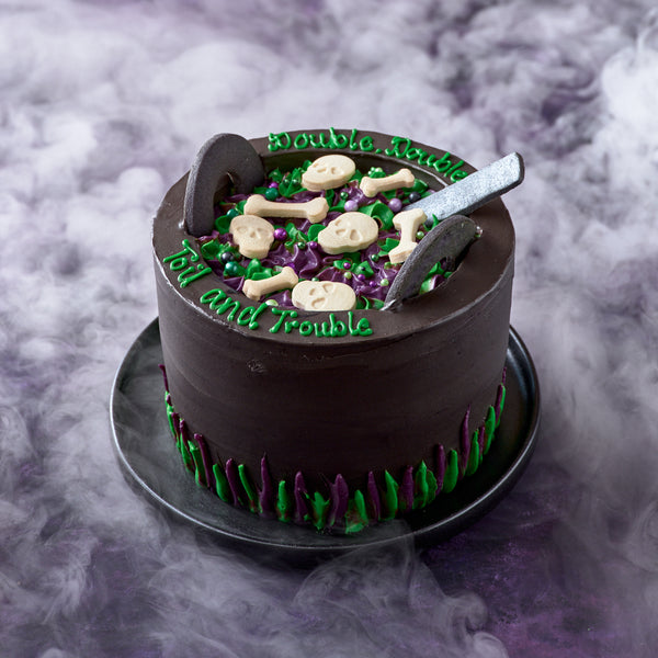 Spooky Chocolate Cauldron Cake