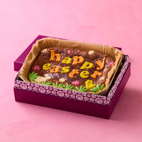 Happy Easter Brownie Slab