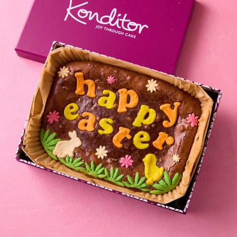 Happy Easter Brownie Slab