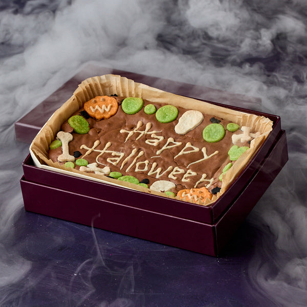 Personalised Happy Halloween Brownie Slab