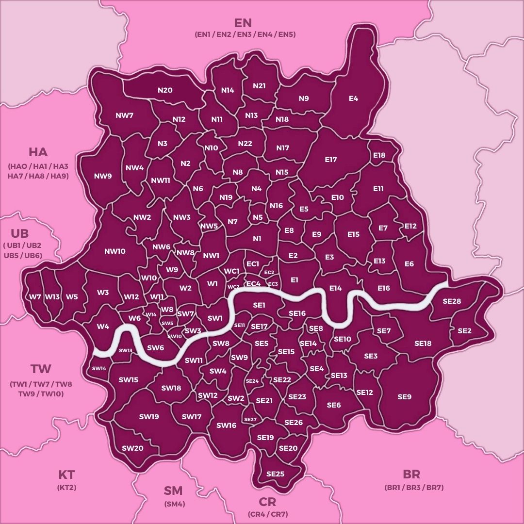 London Postcode Map & Konditor