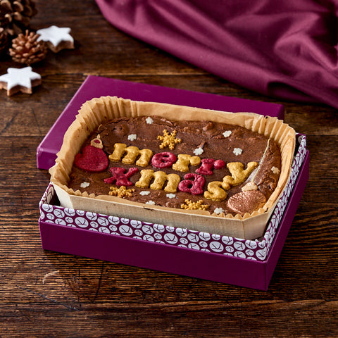 Merry XMAS Chocolate Brownie Slab