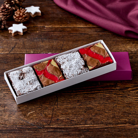 Christmas Mixed Brownie Box of 4