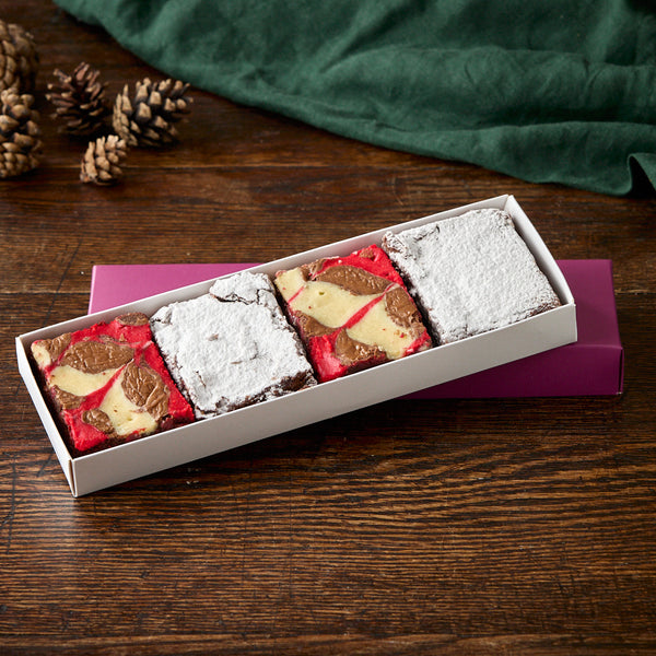 Christmas Mixed Brownie Box of 4