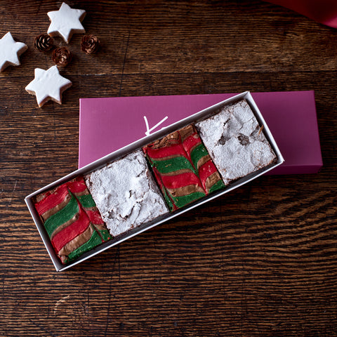 Christmas Mixed Brownie Box of 4