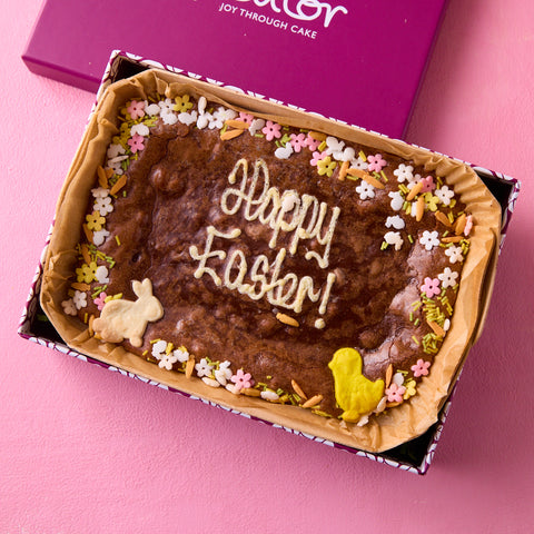 Personalised Easter Brownie Slab