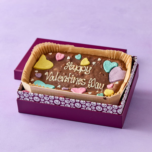 Personalised Valentine's Brownie Slab