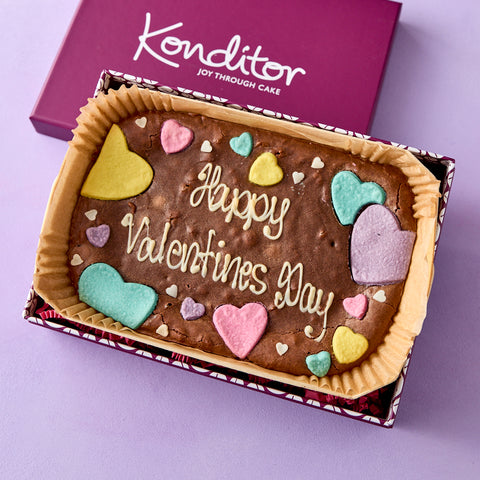 Personalised Valentine's Brownie Slab