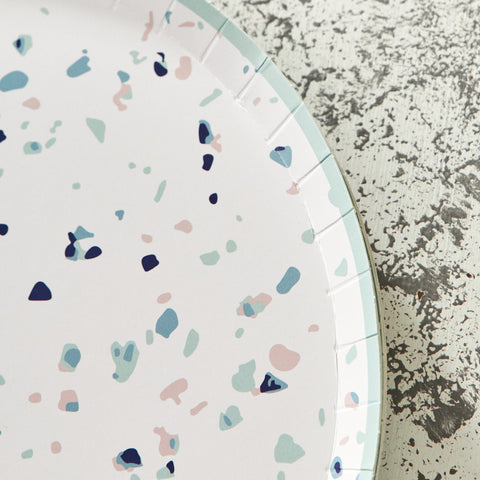 Terrazzo Print Paper Plates
