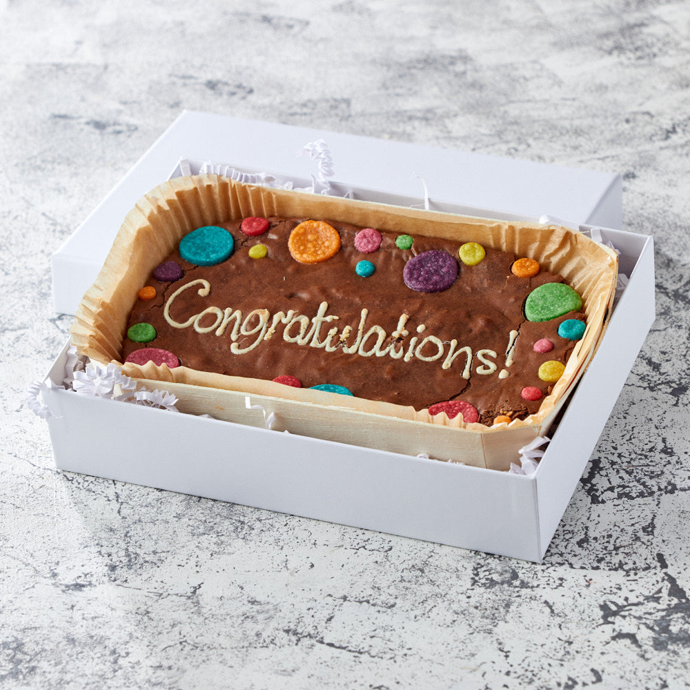 Dots Personalised Brownie Slab