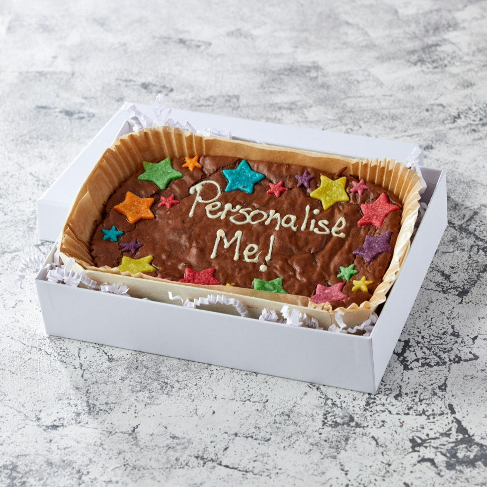 Stars Personalised Brownie Slab