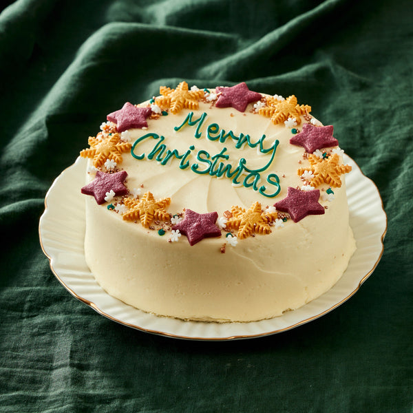 Christmas Snowflake and Stars Cake