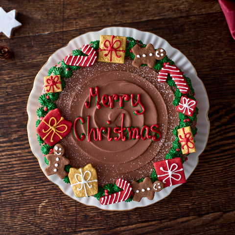 Santa's Workshop Double Chocolate Cake
