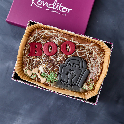 Vegan & Wheat Free Boo! Chocolate Brownie Slab