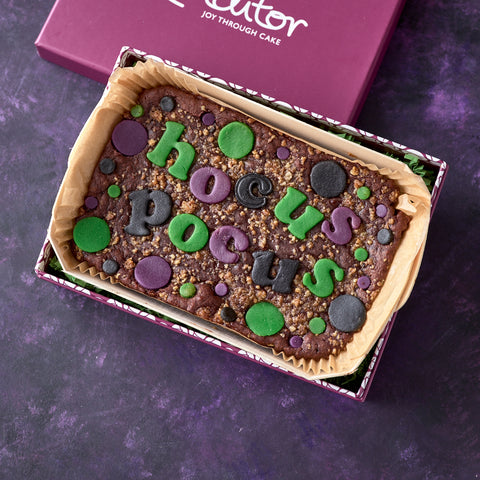 Vegan & Wheat Free Hocus Pocus Chocolate Brownie Slab