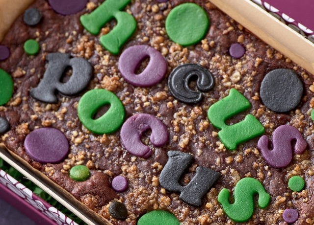 Vegan & Wheat Free Hocus Pocus Chocolate Brownie Slab