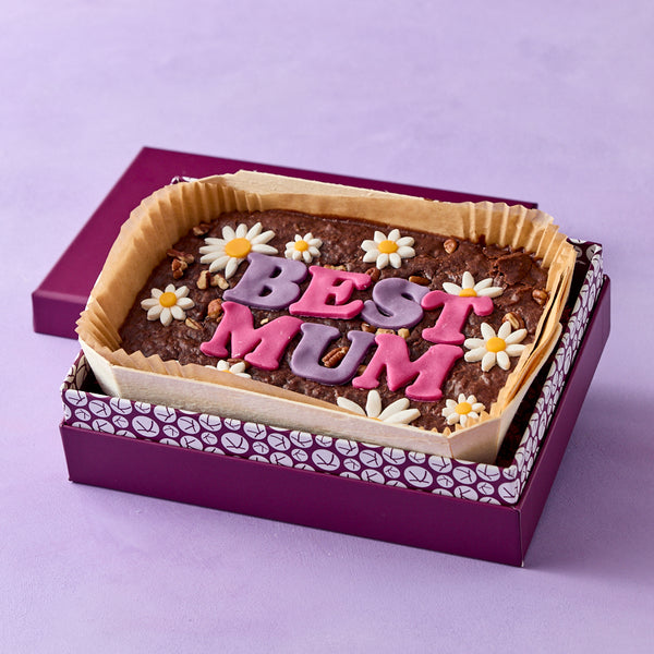 Vegan 'Best Mum' Chocolate Brownie Slab
