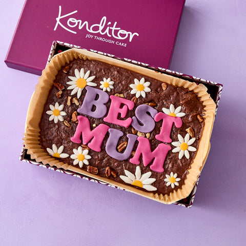 Vegan 'Best Mum' Chocolate Brownie Slab