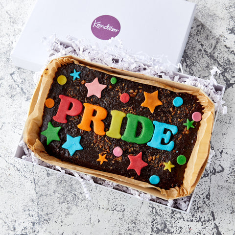 Vegan Pride Chocolate Brownie Slab