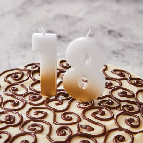 Gold Numbered Candles
